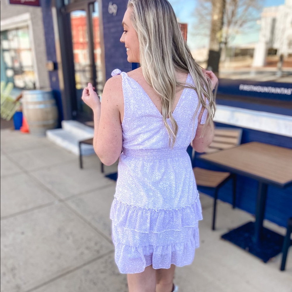 Lilac Ruffle Dress - Picture 2 of 3
